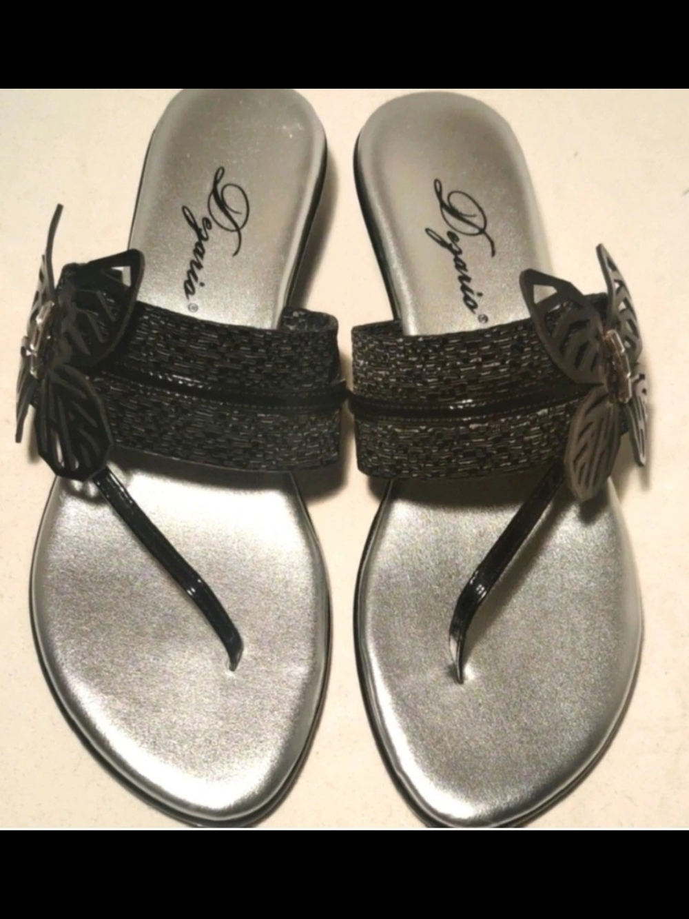 Dezario Womens 38/7 Textile Upper Sandals New